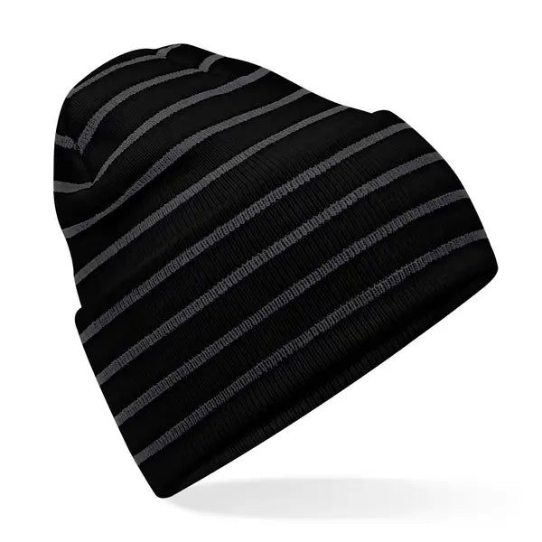 COOZO-Beechfield Original Deep-Cuffed Striped Beanie (B39R)