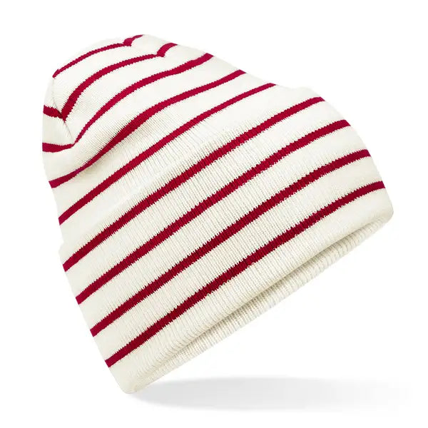 COOZO-Beechfield Original Deep-Cuffed Striped Beanie (B39R)